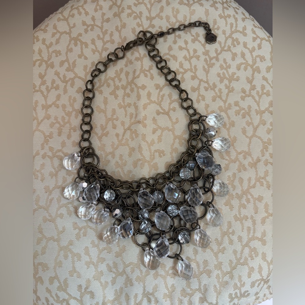 Elegant Crystal Bib style Statement Necklace